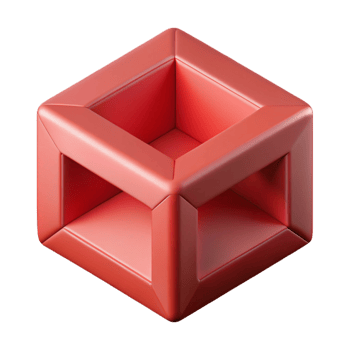 fascinating reflective nordic Geometric silhouette of a cube. Symmetrical, scalable, crisp edges with Scalable Design. original png
