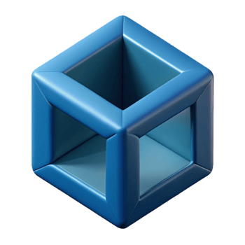 radiant dreamy avant-garde Geometric silhouette of a cube. Symmetrical, scalable, crisp edges with Scalable Design. fine detail png