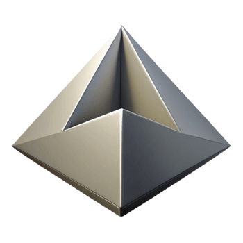 enchanting peaceful abstract Geometric silhouette of a pyramid. Symmetrical, scalable, minimal design with Scalable Design. masterfully captured png