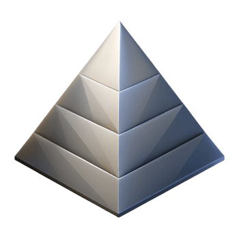 radiant modern Geometric silhouette of a pyramid. Symmetrical, scalable, minimal design with Scalable Design. expertly shot png