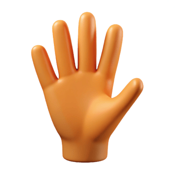 radiant iconic Clean lines define a hand silhouette. Flat color, minimal design, with Scalable Design. png
