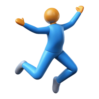 magnificent passionate bohemian Silhouette of a jumping person. Clean lines, flat color, with Scalable Design. sharp png