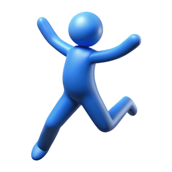 immaculate tropical Silhouette of a jumping person. Clean lines, flat color, with Scalable Design. professional png