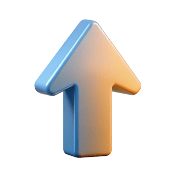 dynamic splendid Minimalist logo of an arrow pointing upwards. Clean lines, flat color with Scalable Design. sharp png