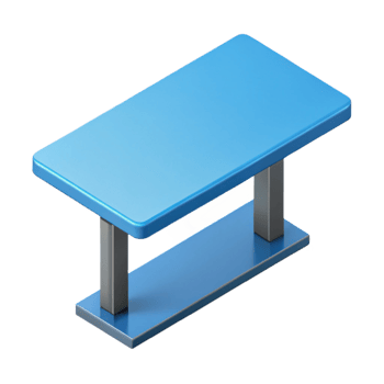 gorgeous abstract Isometric table with flat color. Clean lines, single-weight stroke with Scalable Design. fine detail png
