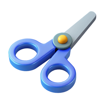 passionate stunning Isometric scissors with flat color. Clean lines, single-weight stroke with Scalable Design. refined png
