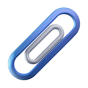 radiant standout Isometric paperclip with clean lines. Flat color, single-weight stroke with Scalable Design. png