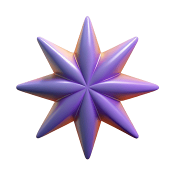 nostalgic glorious Isometric star with flat color. Clean lines, symmetrical with Scalable Design. studio quality png