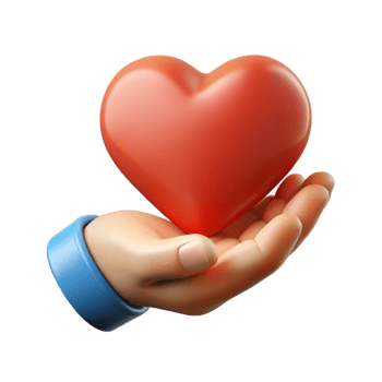 dynamic pristine Silhouette of a hand holding a heart. Crisp edges, scalable design, flat color with Scalable Design. gallery standard png