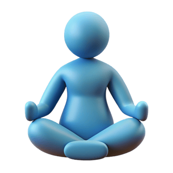 remarkable rustic Silhouette of a seated person meditating. Crisp edges, flat color, minimal with Scalable Design. handcrafted png