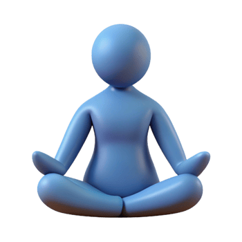 pristine nordic Silhouette of a seated person meditating. Crisp edges, flat color, minimal with Scalable Design. high resolution png