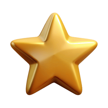 striking energetic artistic Scalable star icon, crisp edges, solid gold fill, symmetrical with Scalable Design. sharp png