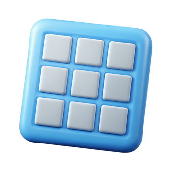 captivating avant-garde Minimalist square grid, clean lines, flat color, with Scalable Design. crisp png