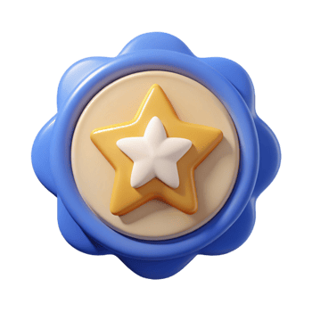 immaculate exceptional Circular badge with a stylized star. Clean lines, flat color, crisp edges with Scalable Design. png