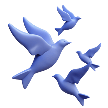rare victorian Silhouette of a group of birds in flight. Minimal, flat color with Scalable Design. sharp png