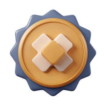 hypnotic unforgettable Circular badge enclosing three overlapping squares. Flat color, clean lines, minimal design with Scalable Design. png