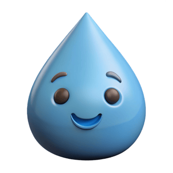 spectacular creative Teardrop-shaped raindrop character with a simple smile. Scalable, crisp edges with Scalable Design. high quality png