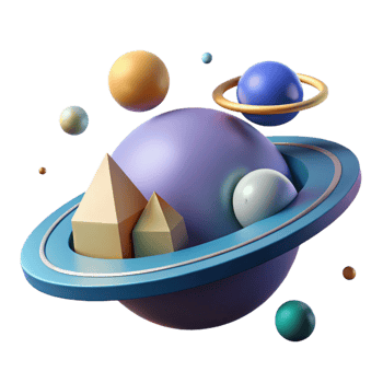 gorgeous dynamic urban Abstract geometric space scene, flat color with Scalable Design. premium png