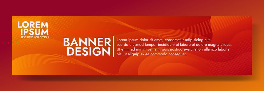 Modern banner design with a desert lagoon inspired background vector