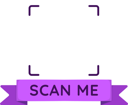 scan me sign purple png