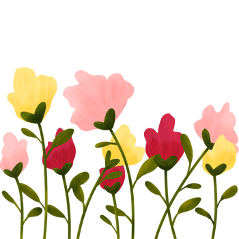 a spring flowers on a Transparent background png