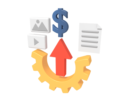 Management optimization concept illustration gear png