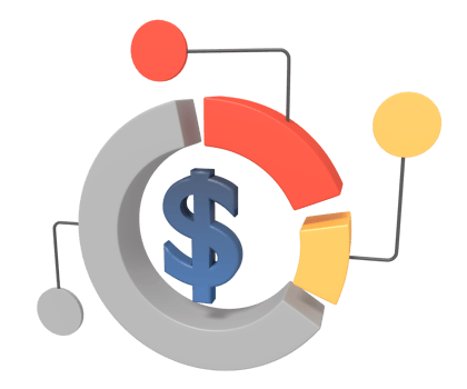 Management company allocation concept illustration png