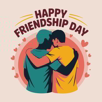 Happy Friendship Day Celebration vector