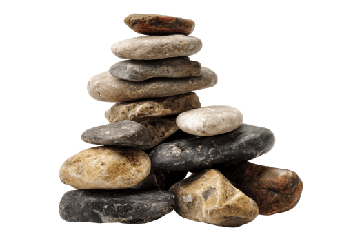 Isolated stone stack natural setting png