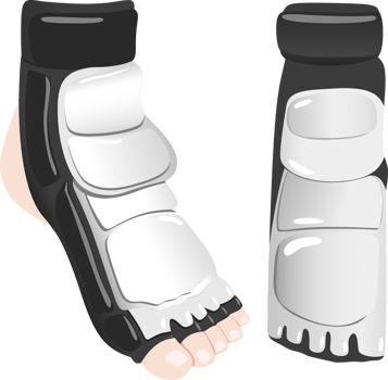 Taekwondo Equipment Illustration foot protector png