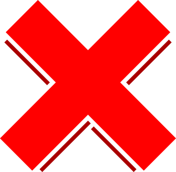 Red cross wrong sign png