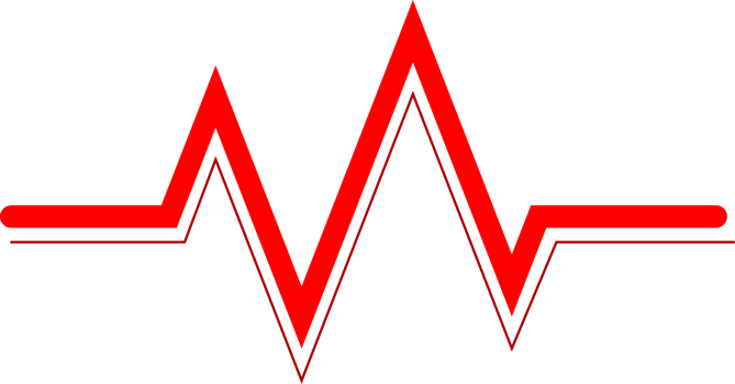 Red line heart pulse heartbeat cardiograph medical icon png