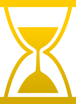 Yellow vintage hourglass icon png