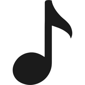 Solid Black Quarter Musical Note png