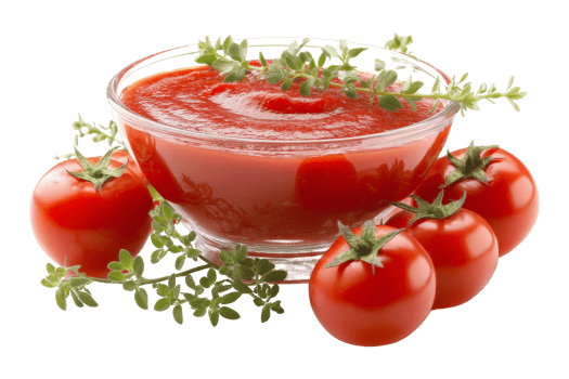 Cooking bright tomato sauce in the kitchen png