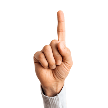 hand showing one sign png