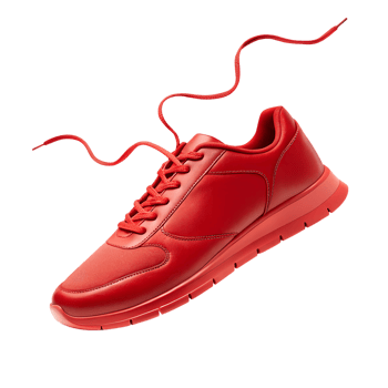 red leather sneaker shoes png