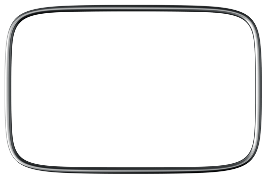 This chrome rectangular frame features a sleek metallic border and ample empty space in the center, ideal for showcasing artistic designs or content. Perfect for modern decor and displays png