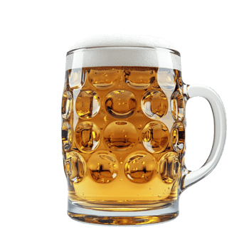 Traditional Beer Mug With Foam Draft Beverage png