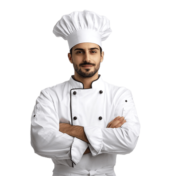 Chef Crossed Arms isolated on transparent background png