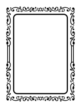 Clean Floral Frame with Subtle Scroll Details vector