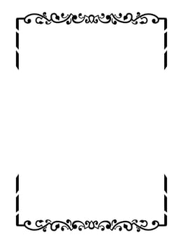 Timeless Border with Engraved Floral Details vector