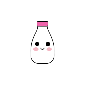 Kawaii bottle of milk png