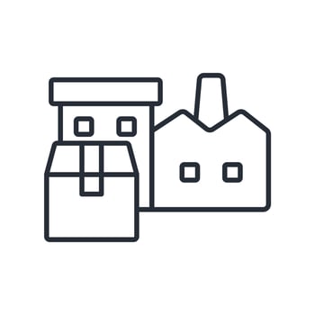 manufacture outline icons related vector