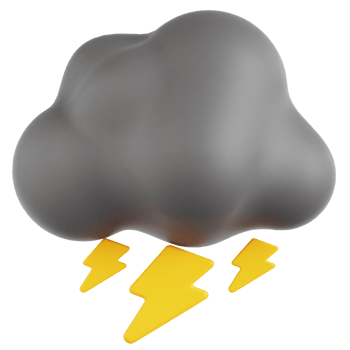 A cloud with lightning and thunder png