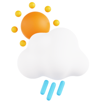 3D Ilustration Weather Hot Rain png