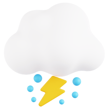 A cloud with a lightning bolt and a cloud png