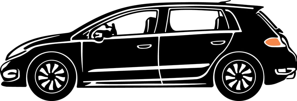 black illustration of a car without background vector