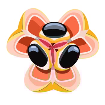Ackee tropical Jamaican open fruit vector