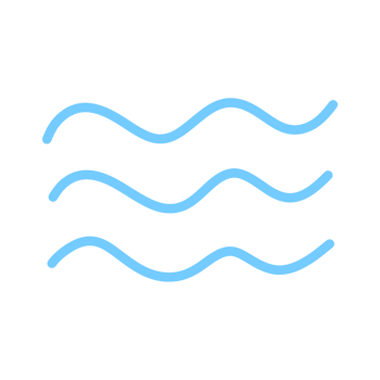 Wave element icon with hand drawn design style png
